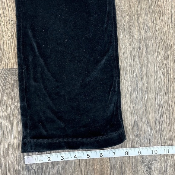 BCBGmaxazria Women Size S Black Logo Embellished Pullon Track Velvet Pants Y2K - Picture 13 of 14